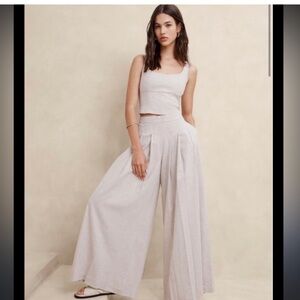 BANANA REPULIC TWO PIECE linen blend set 12/14